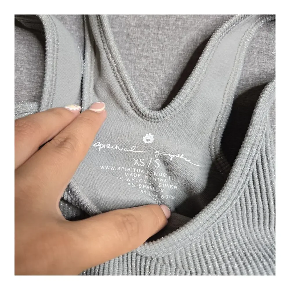Spiritual Gangster Amor Shimmer Crop‎ Tank Top Size: XS/S
